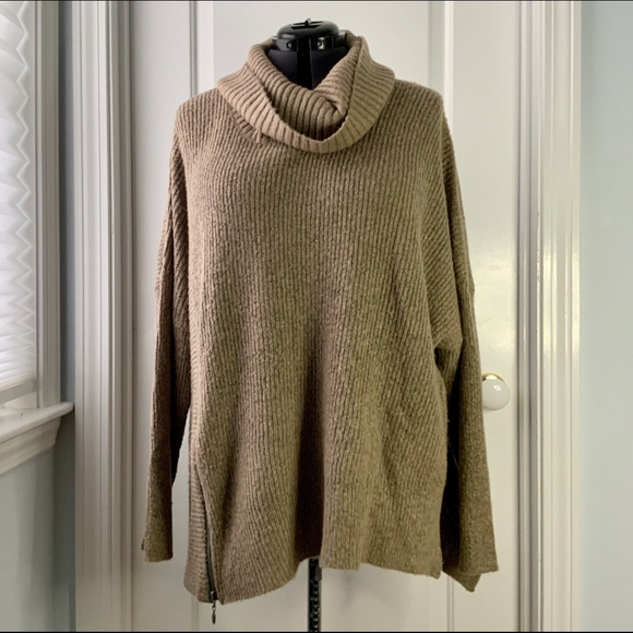 Faded Glory Side Zip Cowl Neck Poncho Sweater NWOT - Picture 2 of 10